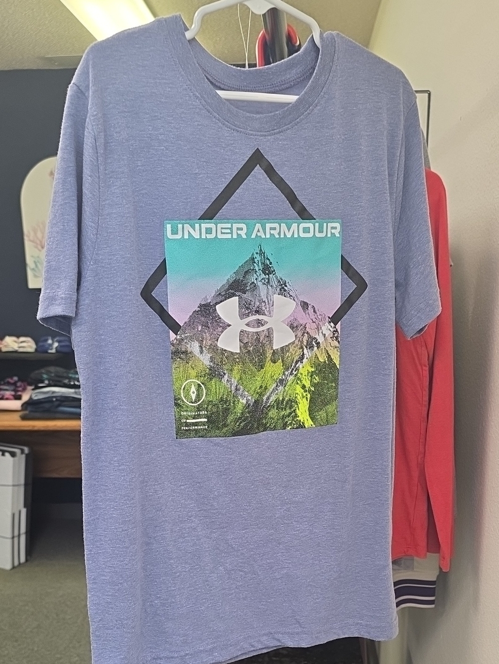 Under Armour Lavender Heather Short Sleeve Graphic Tee